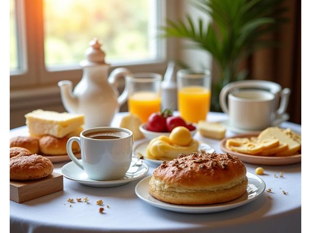 Luxusní snídaně ve stylu food fotografie pro Hotel Imperial Prague.